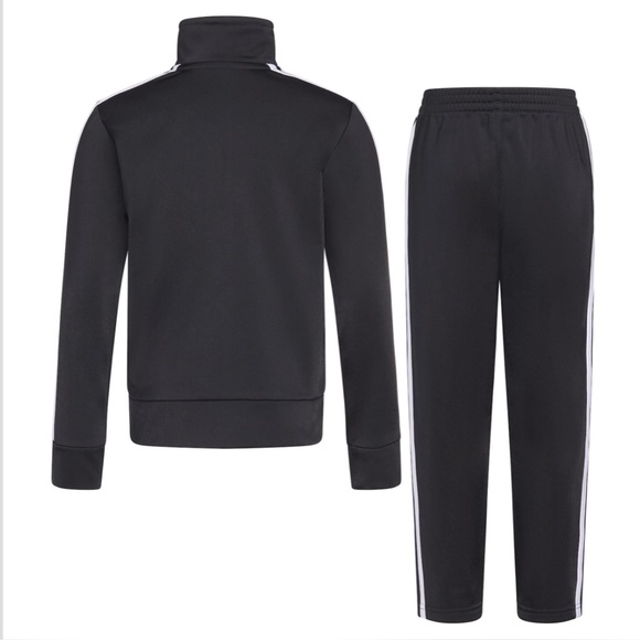 adidas Colorblock Track Zip-Up Jacket &‎ Pants Black White Set, Boy Size 6 NEW - Picture 2 of 4